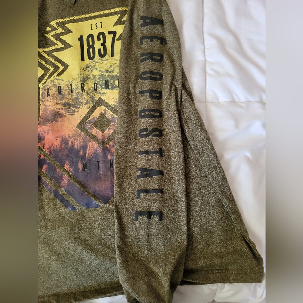 *‎ Aeropostale Hooded Long Sleeve Shirt - Picture 5 of 6